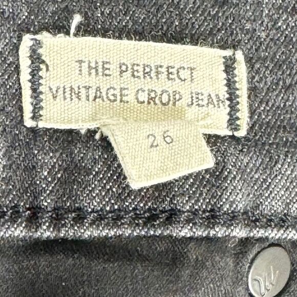 Madewell Black/Grey The Perfect Vintage Crop Jeans Sz 26 - Picture 6 of 10